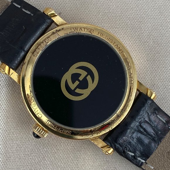 Authentic Vintage Swiss Made Ladies Gucci 7200L Watch 18K 10 Micron Gold Plating - Picture 8 of 12